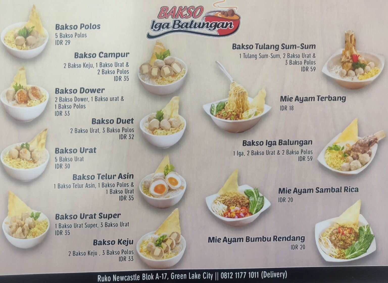 Harga Menu Bakso Iga Balungan Terbaru Di Jakarta Jakarta