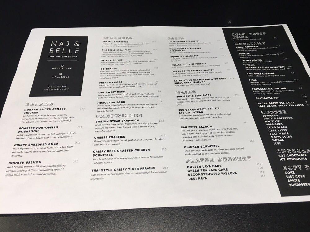 Naj Belle SS15 Courtyard Menu And Price 2022 2023 YummyAdvisor