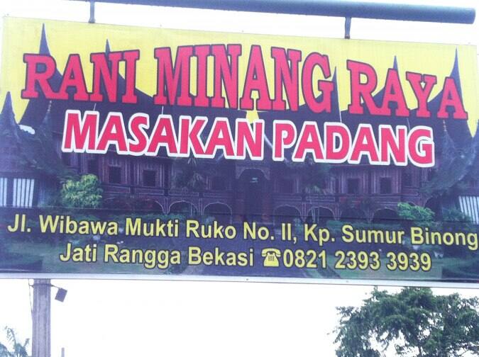 RM Rani Minang Raya Terdekat Restoran Dan Tempat Makan Padang