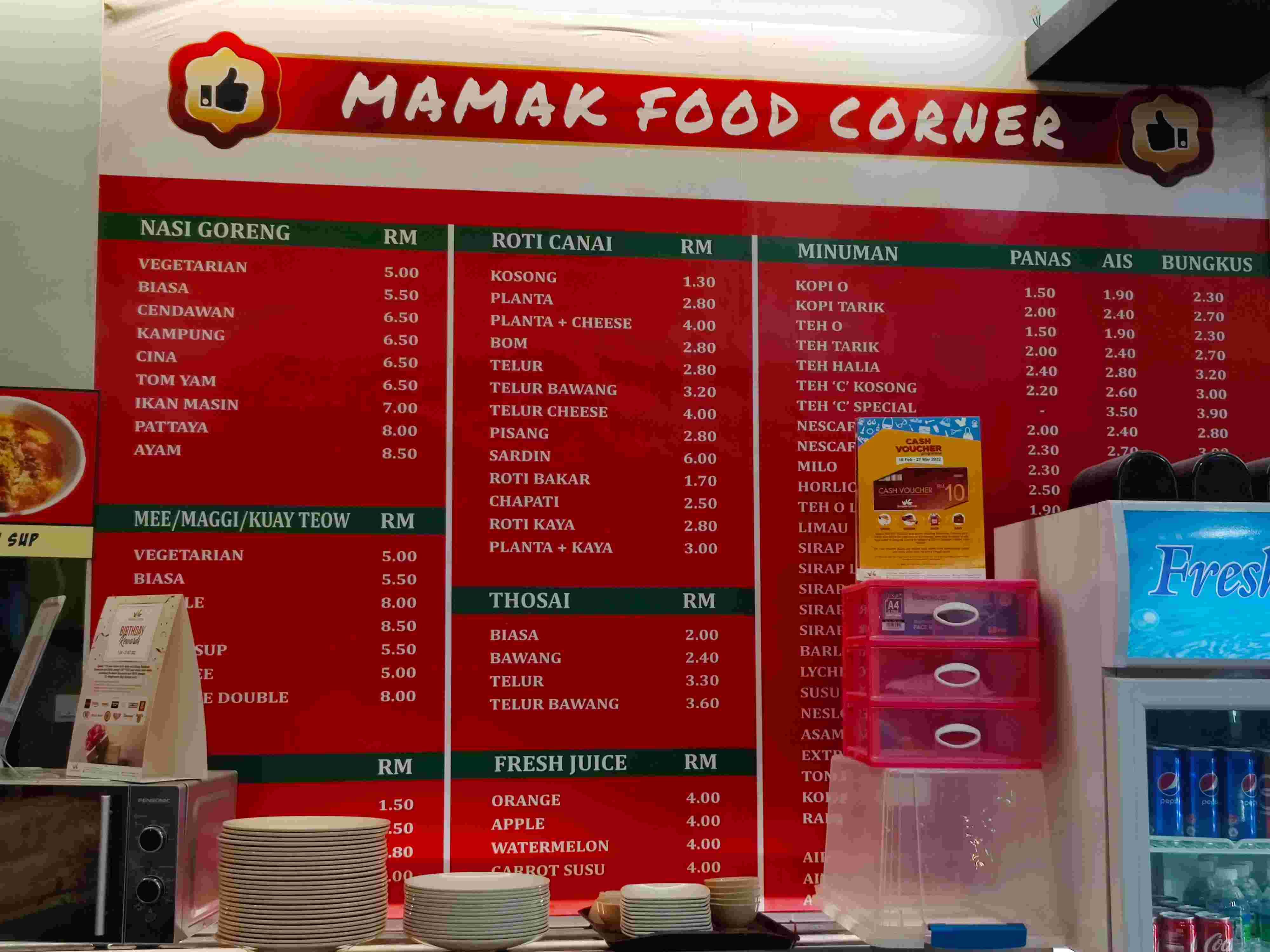 MAMAK FOOD CORNER, Büfe, Kuala Lumpur | YummyAdvisor