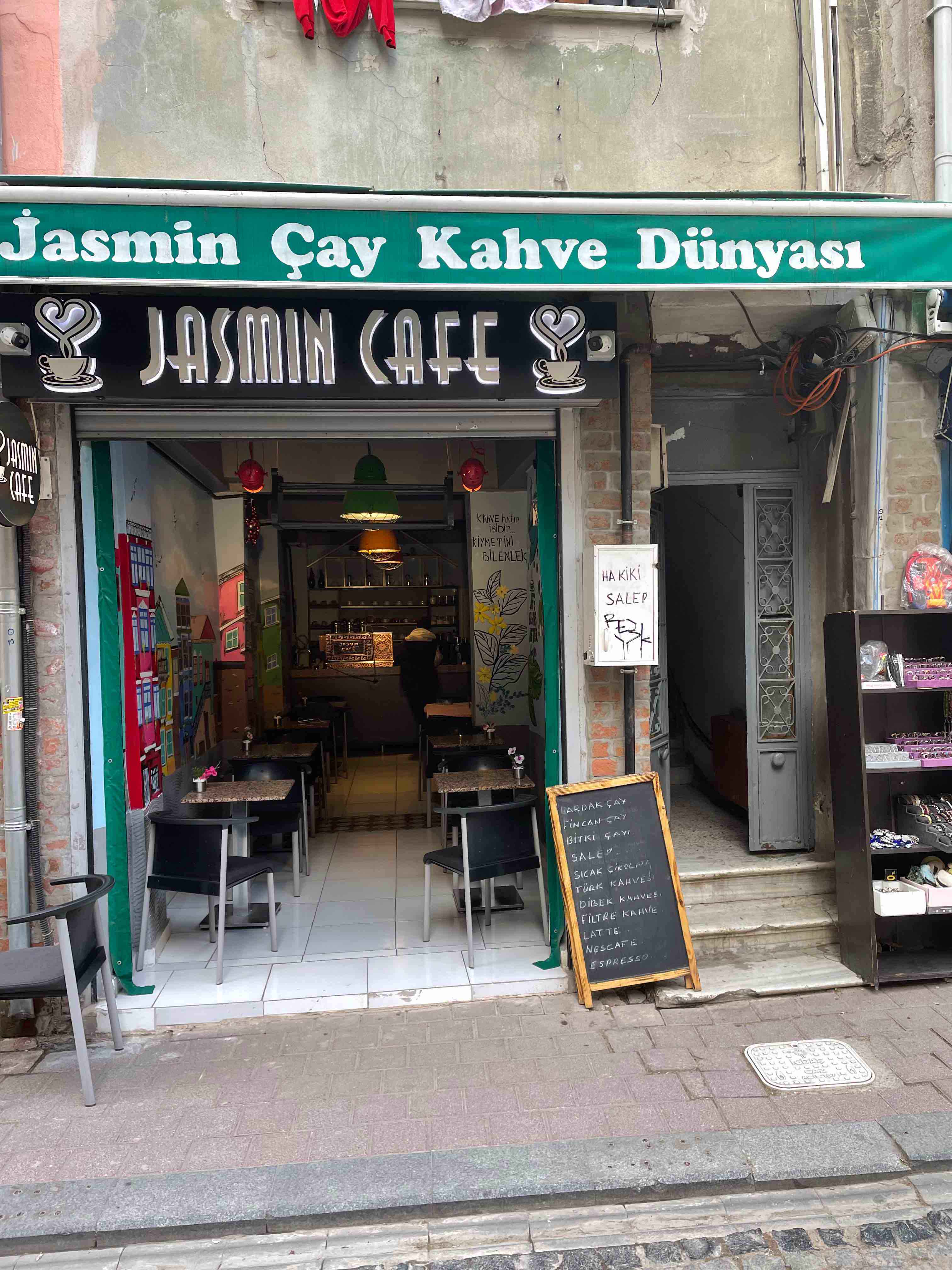 Jasmin Cafe yeri ve telefon numarası.Balat, İstanbul restoran