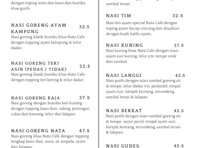 Gambar Makanan Nata cafe and bakery 1