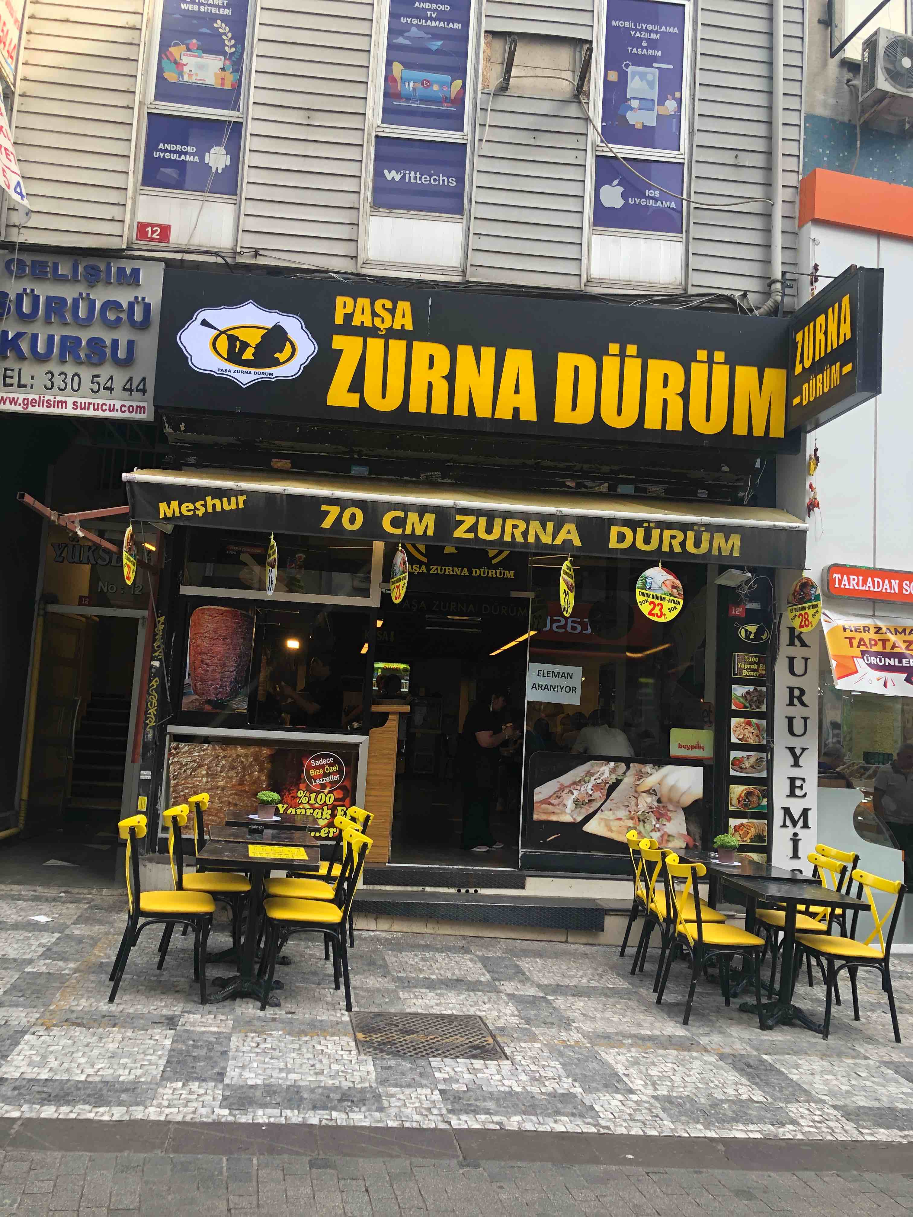 Paşa Zurna Dürüm Kadıköy Halitağa yeri ve telefon numarası.Tantavi