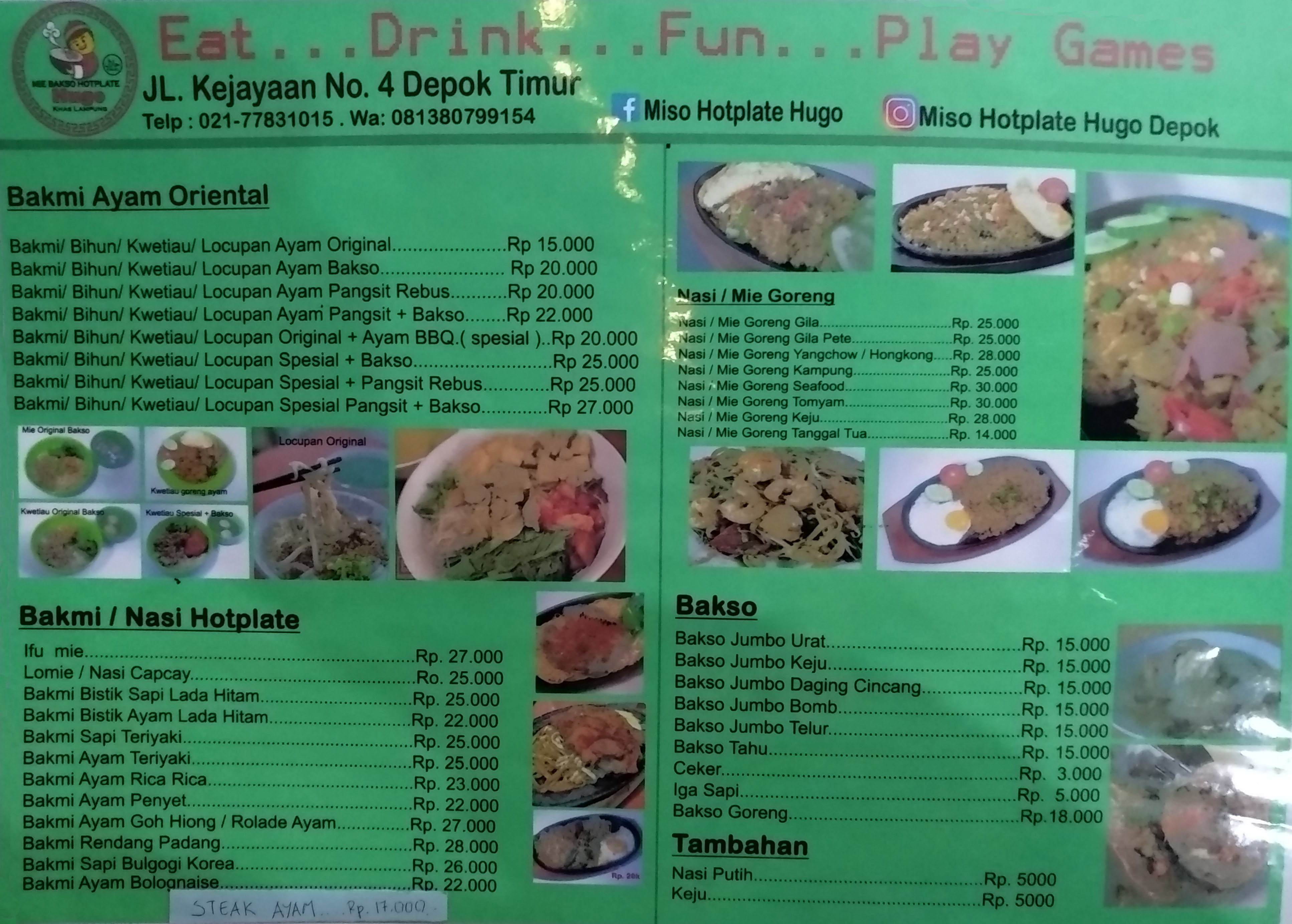 Mie Bakso Hotplate Hugo terdekat Restoran dan Tempat Makan Indonesia