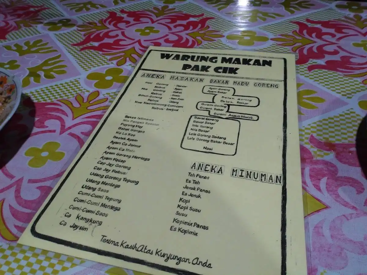 Warung Makan Pak Cik Bakar Madu