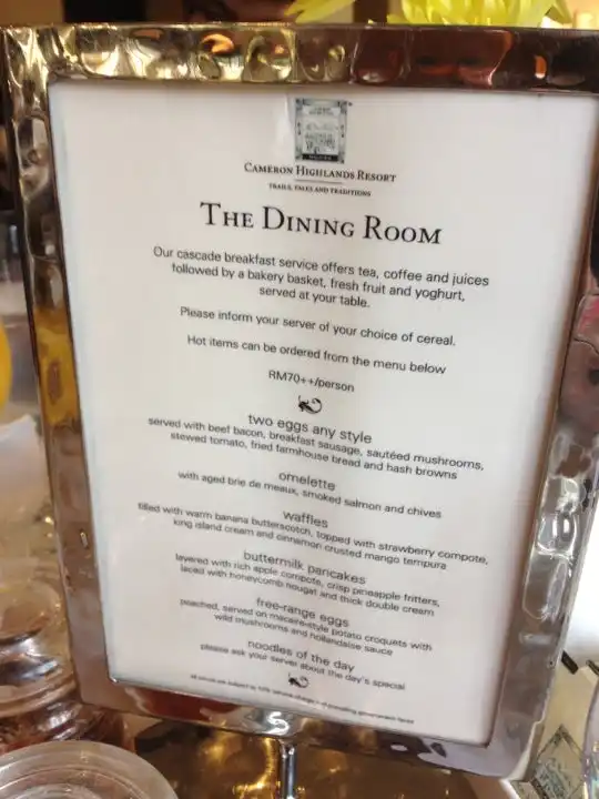 Dining Room, Cameron Highlands Resort