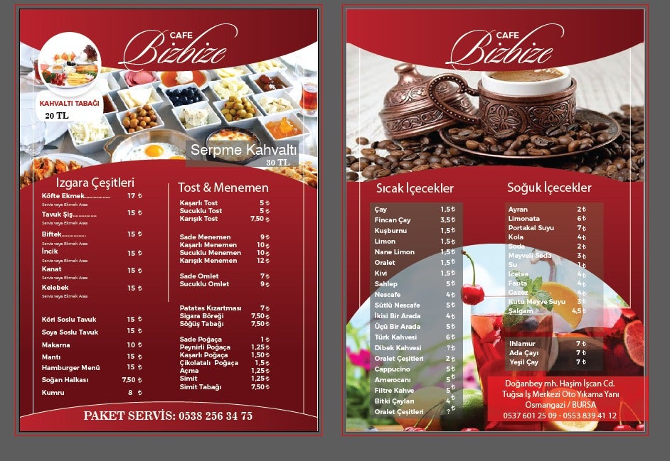 Cafe menü fiyatları 20222023.Yildirim, Bursa Coffee YummyAdvisor