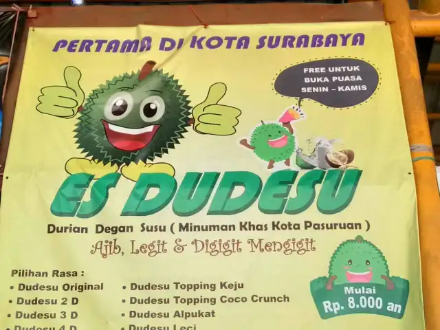 Gambar Makanan ES DUDESU (Durian Degan Susu) Minuman Unik Khas Pasuruan 1