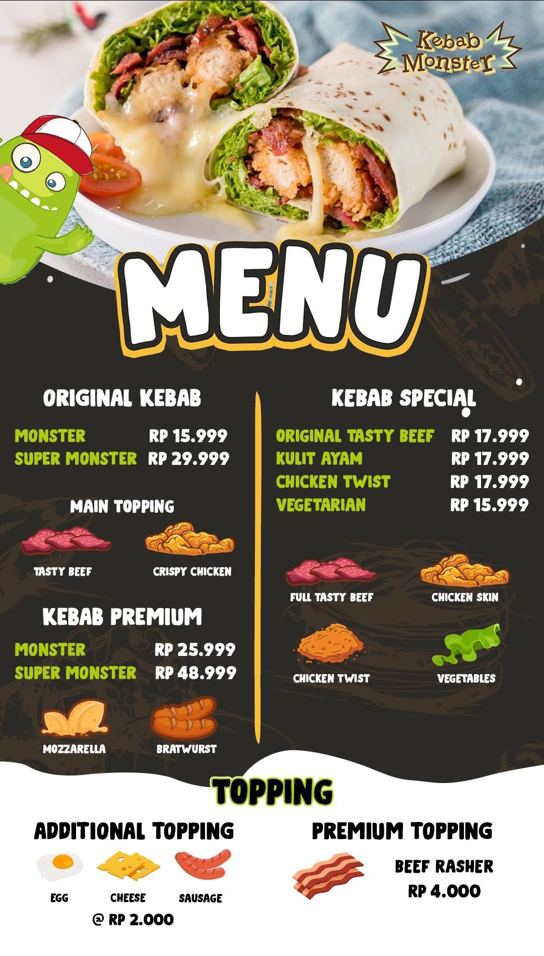 Kebab Monster terdekat Restoran dan Tempat Makan Arab terdekat di Depok