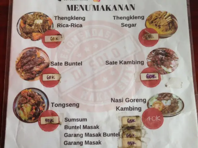 Gambar Makanan Sate Kambing & Tengkleng Rica Rica Pak Manto 7