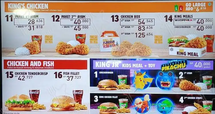 Gambar Makanan Burger King Summarecon Bekasi 1