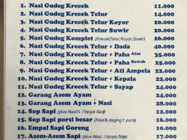 Gambar Makanan Gudeg Koyor Jatisari 1