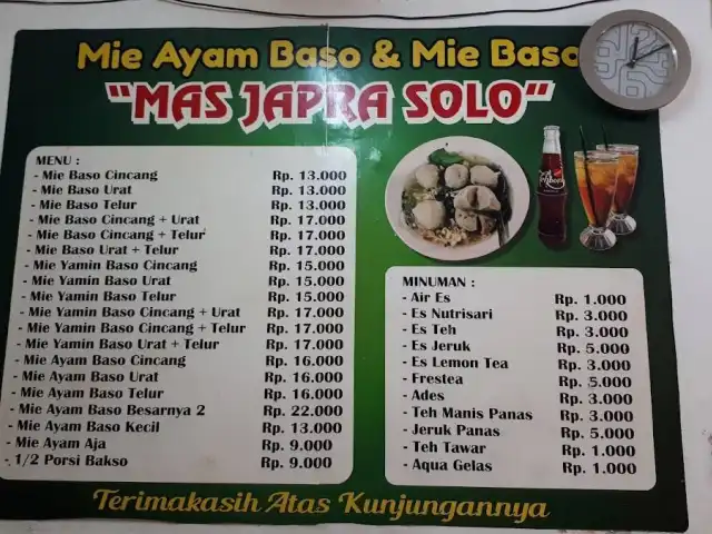 Gambar Makanan Mie Ayam Baso ' SMA " M. Japra Solo 7