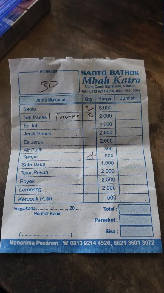 Gambar Makanan Soto Bathok Mbah Katro 5