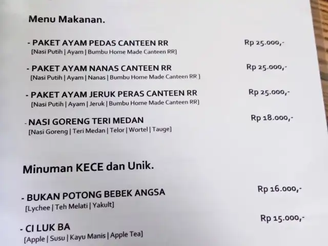 Gambar Makanan Canteen RR 9