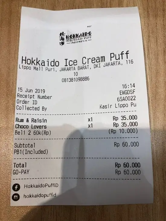 Gambar Makanan Hokkaido Ice Cream Puff 3