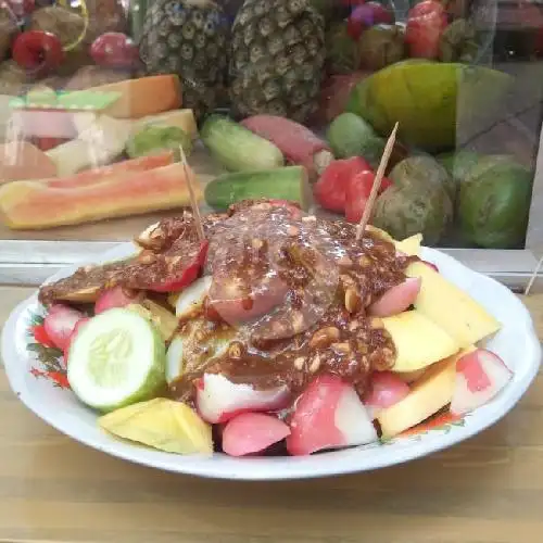 Gambar Makanan Rujak Buah Potong Dan Serut, Pasar Inpres 4