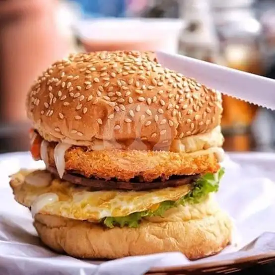 Gambar Makanan Kedai Burger MD, Sempaja Selatan 19