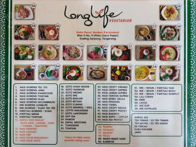 Gambar Makanan Vegetarian Long Life Serpong 6