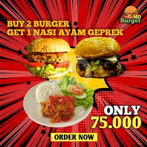 Gambar Makanan Kedai Burger MD, Sempaja Selatan 7