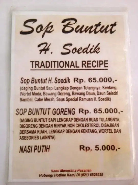 Gambar Makanan Warung Sop Buntut H.Soedik 6