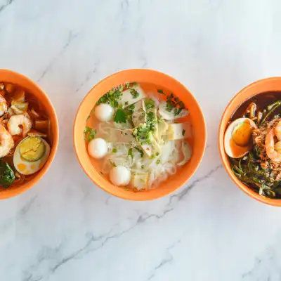 Prawn Mee & Kuey Teow Soup