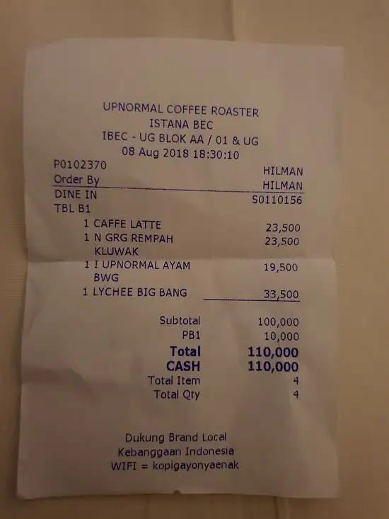 Gambar Makanan Upnormal Coffee Roaster BEC 13