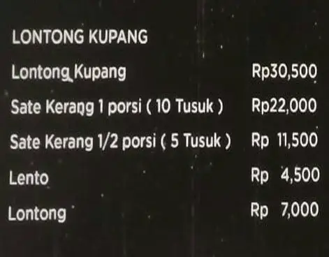 Lontong Kupang D' Kampoeng