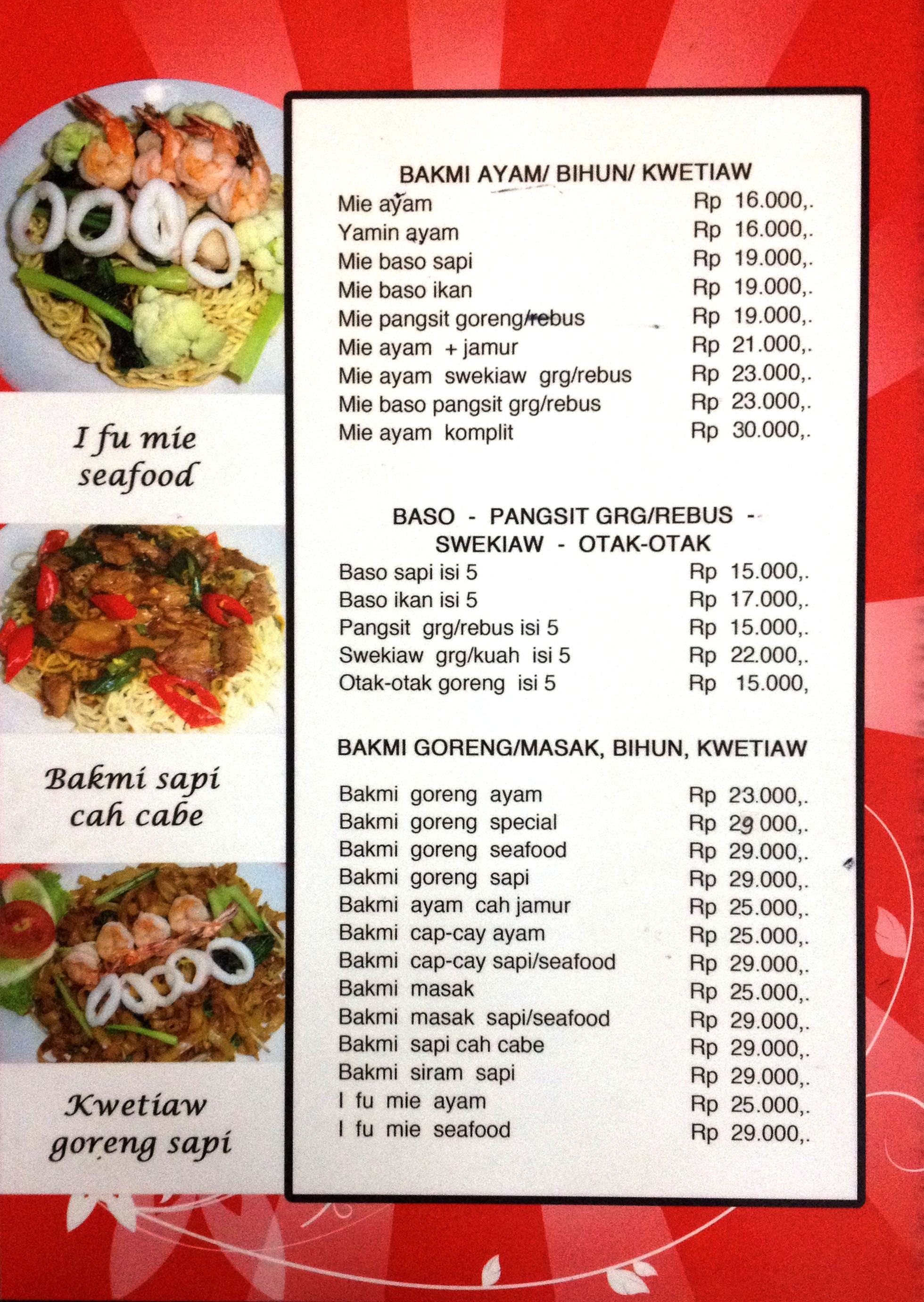 Harga Menu Bakmi 5000 Terbaru 2022 2023 Di Jakarta Jakarta