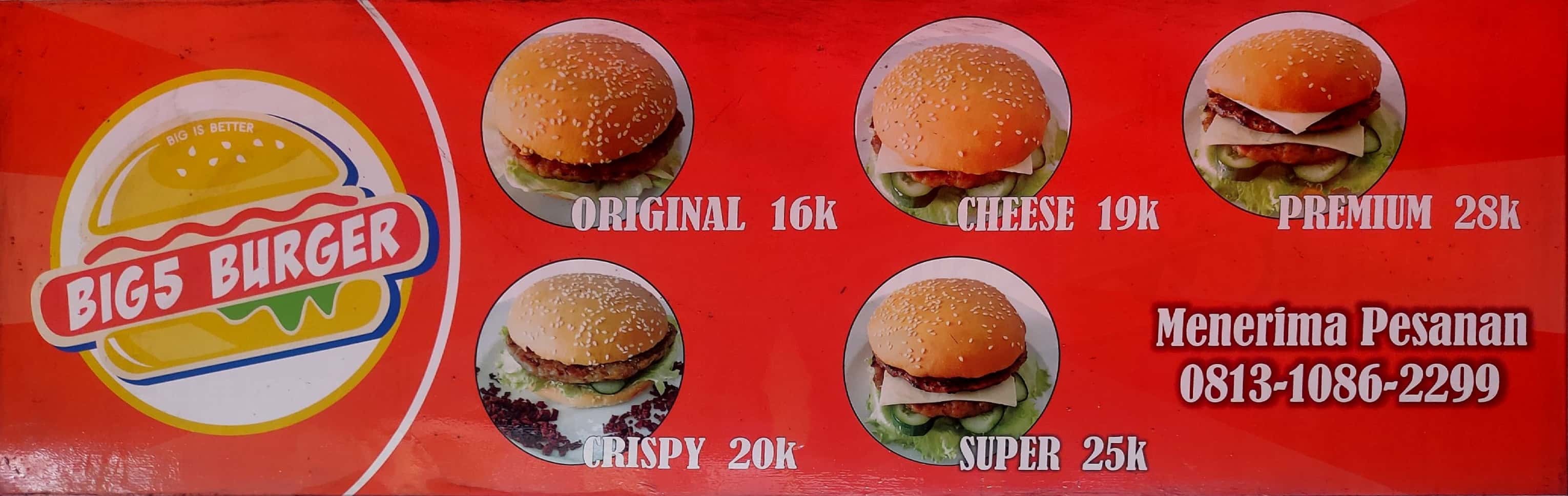 BIG5 Burger Terdekat - Restoran Dan Tempat Makan Barat Terdekat Di ...