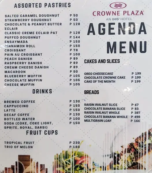 Agenda - Crowne Plaza Manila Galleria Food Photo 1