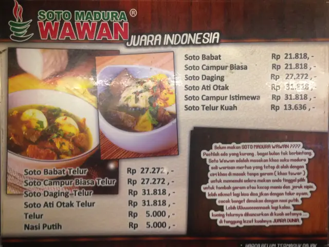 Gambar Makanan Soto Madura Wawan 2