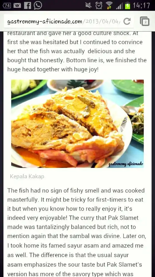 Gambar Makanan RM Kepala Kakap Pak Slamet 6