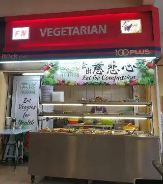 Vegetarian stall at Rock Cafe