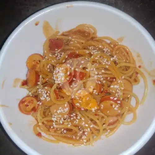 Gambar Makanan Spaghetti Teh Atie Thea Khas Banteng Kecil 1s, Masuk Area Pasar Blkng Pos 3