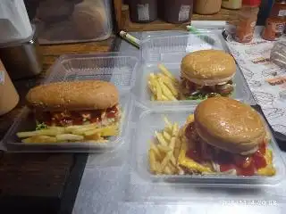 French fries burger