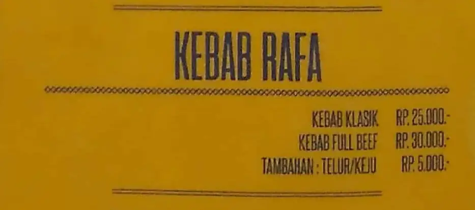 Gambar Makanan Kebab Rafa - Rabbit Town 1