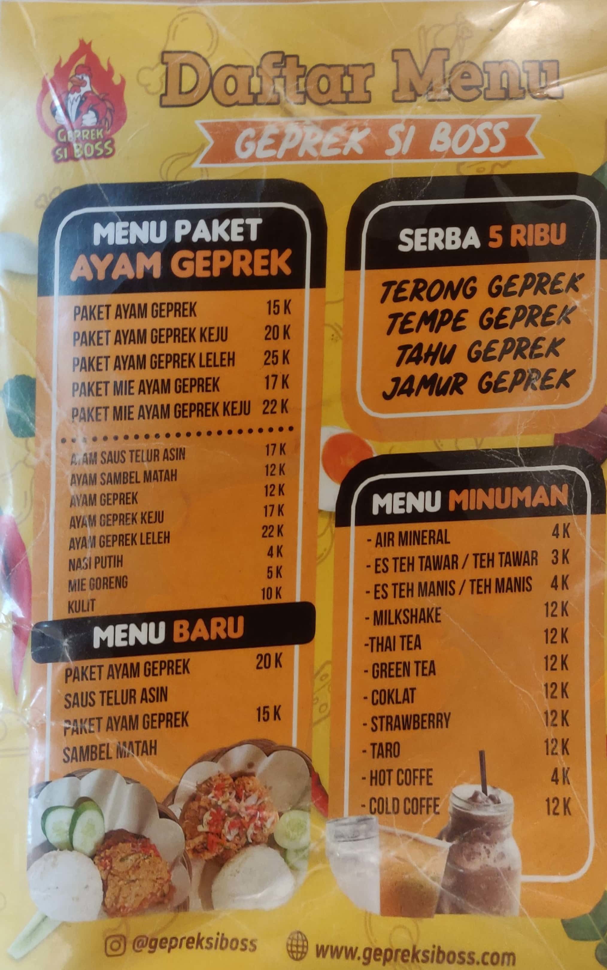 Geprek Si Boss terdekat Restoran dan Tempat Makan Indonesia terdekat