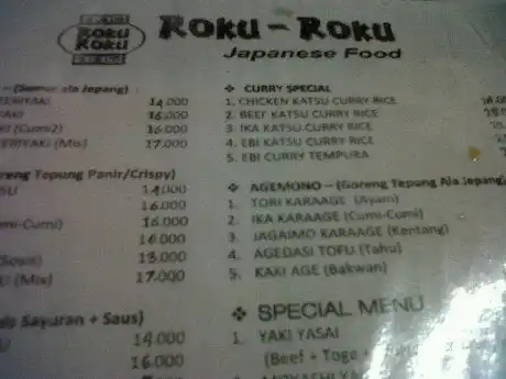 Roku Roku japanese food