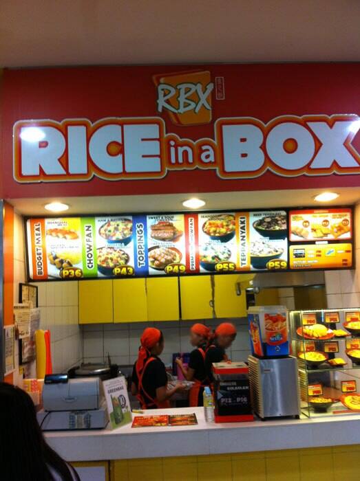 Rice in a Box menu price 20222023 near SM City Fairview in Quezon City