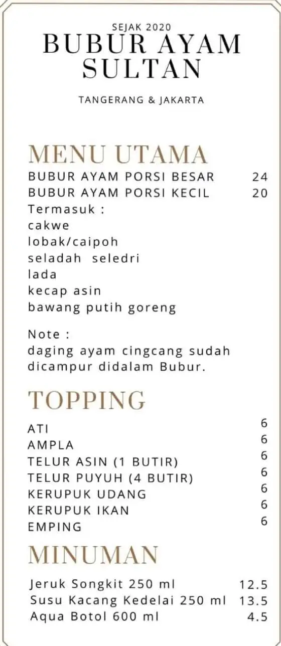 Bubur Ayam Sultan