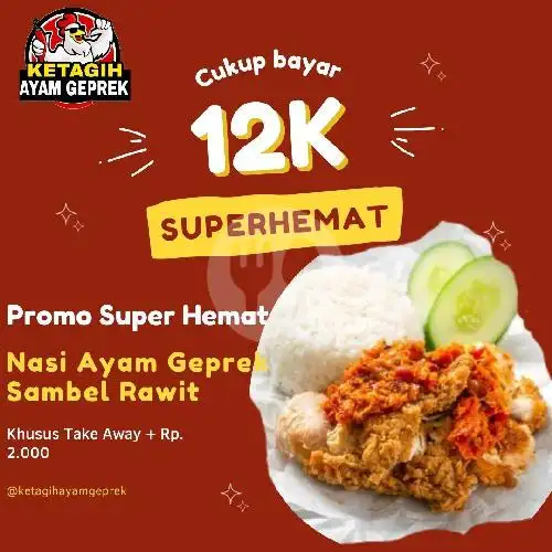 Gambar Makanan KETAGIH AYAM GEPREK, Gedung Nasional 4