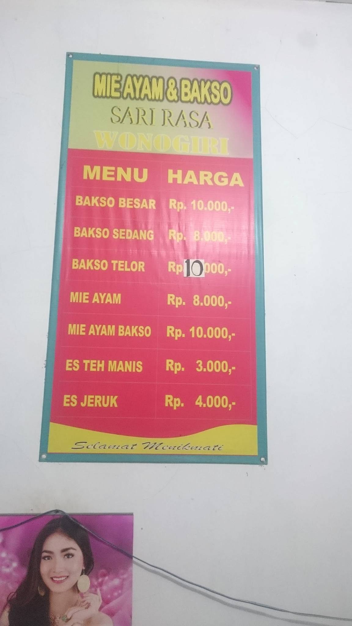 Mie Ayam Dan Bakso Sari Rasa Wonogiri Mas Ozi Terdekat Restoran Dan