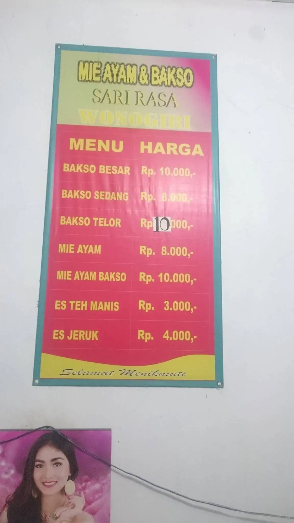 Mie Ayam Dan Bakso Sari Rasa Wonogiri Mas Ozi