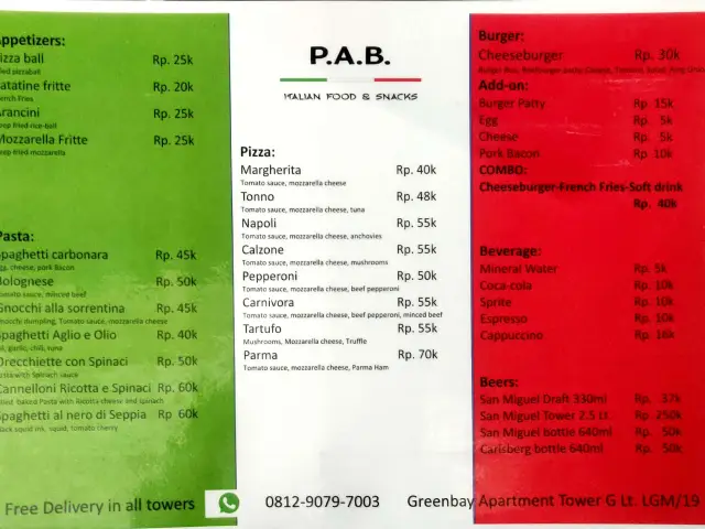 Gambar Makanan PAB Italian Food & Snacks 1