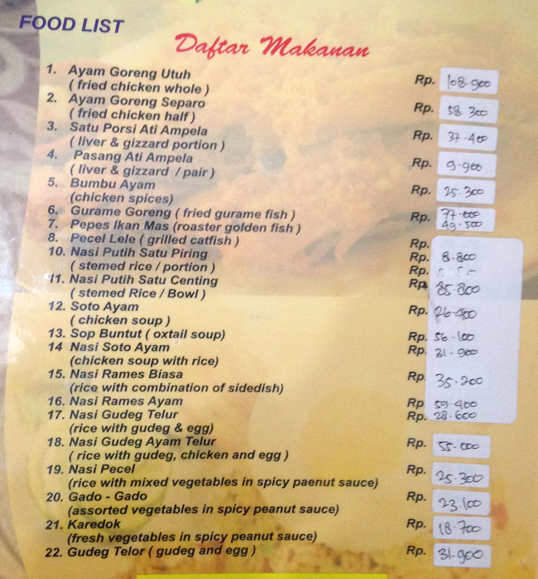 Harga Menu Ayam Goreng Suharti Terbaru 2022-2023 Di Jakarta,Jakarta