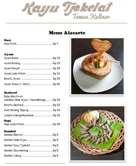 Gambar Makanan Kayu Tjokelat Resto Cafe & Saung Kuring 3
