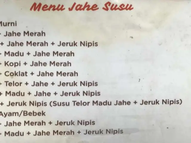 Gambar Makanan Kembang Tahu & Susu Jahe Merah Naomi 2