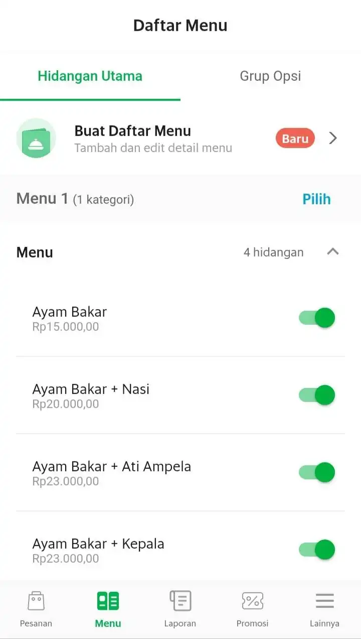 ABG BA" S NOGIRI 4 AYAM BAKAR DAN GORENG