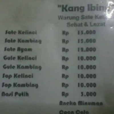 Warung Sate Kelinci Kang Ibing